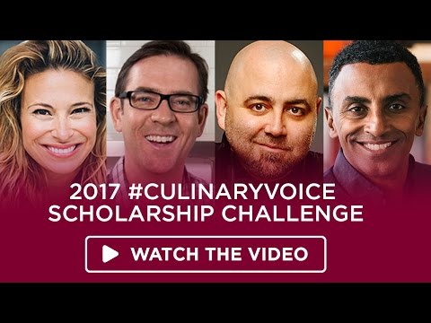 Entering is easy. Winning is life-changing. Take the 2017 #CulinaryVoice Scholarship Challenge and you could win one of 18 scholarships to the Institute of Culinary Education in New York City! Celebrity chefs and food stars Marcus Samuelsson, Ted Allen, Donatella Arpaia and Duff Goldman challenge you to share your culinary or hospitality voice with the world, with more than $212,000 in scholarships up for grabs. Learn more at http://www.ice.edu/culinaryvoice Entering is easy. Winning is life-changing. Take the 2017 #CulinaryVoice Scholarship Challenge and you could win one of 18 scholarships to the Institute of Culinary Education in New York City! Celebrity chefs and food stars Marcus Samuelsson, Ted Allen, Donatella Arpaia and Duff Goldman challenge you to share your culinary or hospitality voice with the world, with more than $212,000 in scholarships up for grabs. Learn more at http://www.ice.edu/culinaryvoice