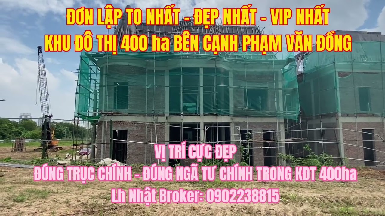 Bán đơn lập góc - đúng trục chính - đúng ngã tư chính trong khu đô thị 400ha bên kia Phạm Văn Đồng video