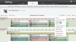 Schedule training screenshot