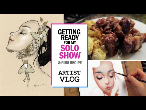 Preparing for my SOLO SHOW & ribs recipe // ARTIST VLOG 19