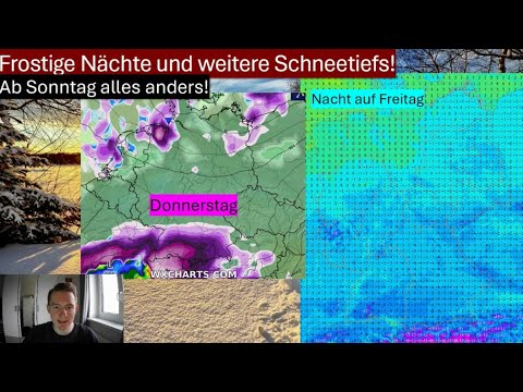 Weitere SCHNEEFÄLLE bis SAMSTAG! Nächte FROSTIG - Ab SONNTAG FRÜHLINGSHAFT