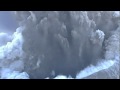 Spectacular footage from above the volcanic crater