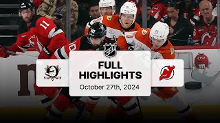 Ducks at Devils | October 27, 2024 | NHL Full Game Highlights