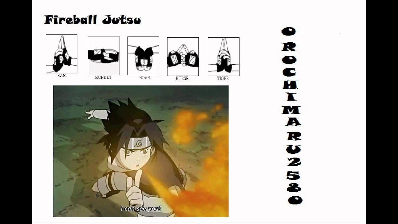 Fire Style Jutsu Fire Ball Jutsu Hand Seals YouTube