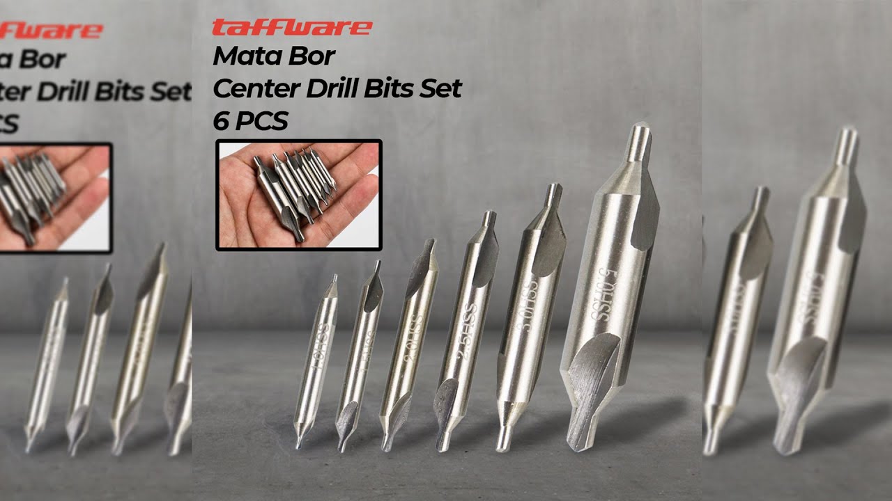 Pratinjau video produk Taffware Mata Bor Center Drill Bits Set Precision 6 PCS - SV-VDB25