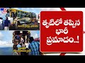 Private bus narrowly escapes from falling into sea in Rameswaram
