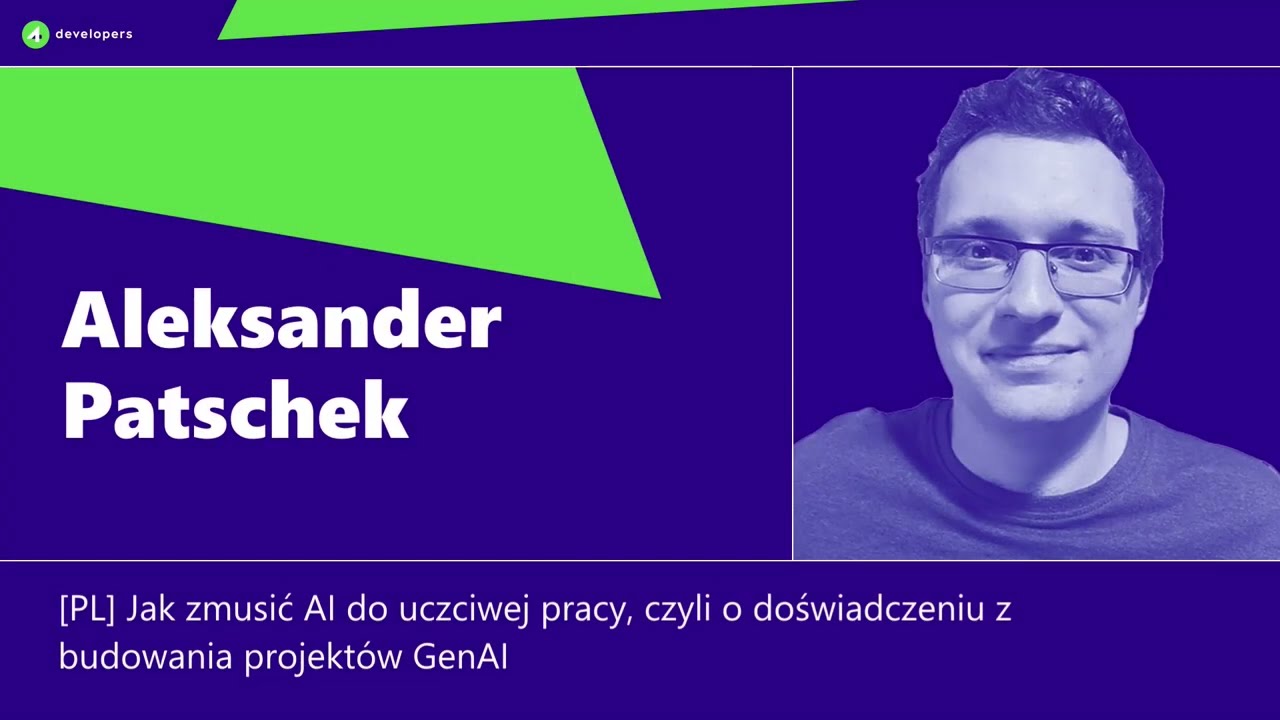 4Developers 2024: Aleksander Patschek - Jak zmusić AI do uczciwej pracy?