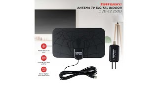 Pratinjau video produk Taffware Antena TV Digital DVB-T2 25dB Spider Pattern Signal Booster - TFL-D139