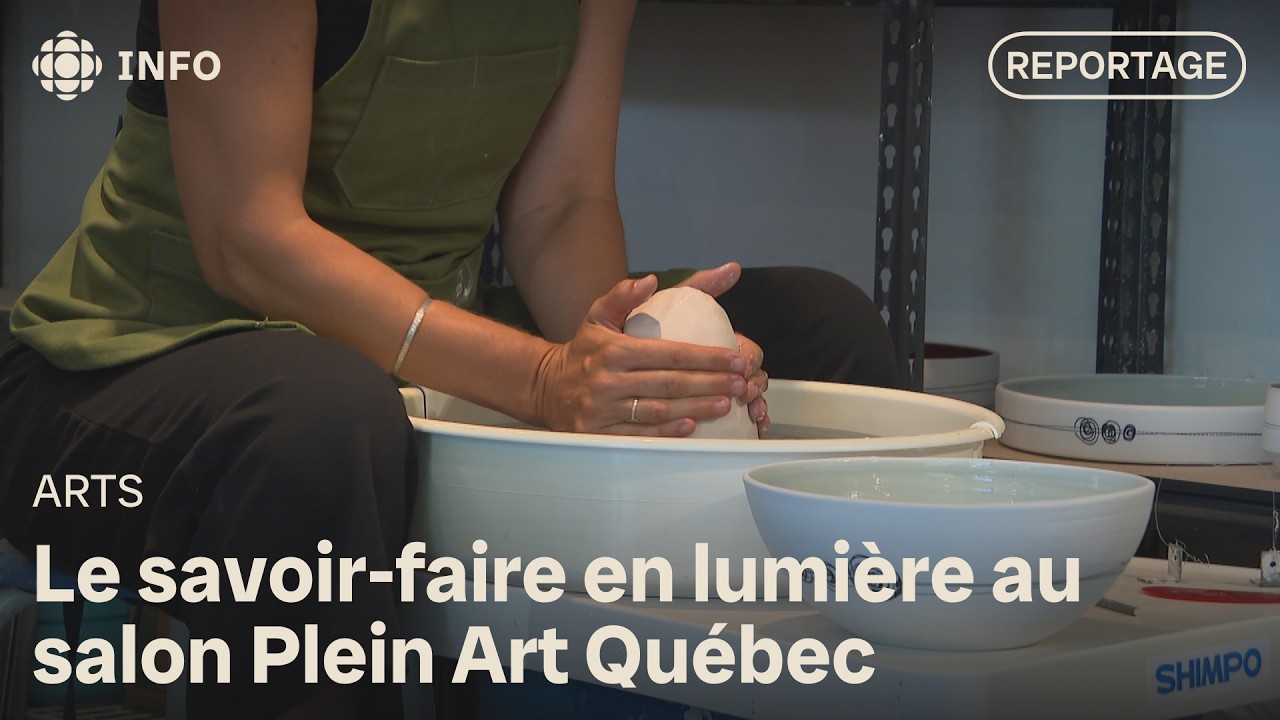 La céramiste Élizabeth Hamel en démonstration à Plein Art