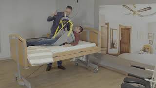 video Demo : using the toilet-hygiene sling - on a bed