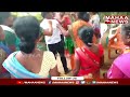 Adivasi women attack BJP leader Sonerao in Adilabad