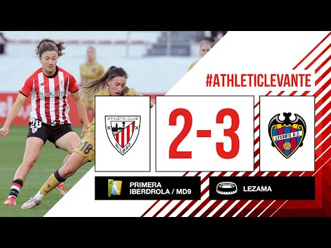 ⚽ RESUMEN I Athletic Club 2-3 Levante UD I J9 Primera Iberdrola 2021-22 I Laburpena