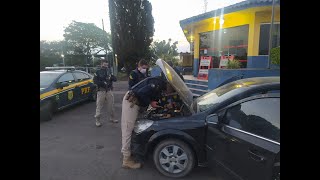 PRF prende casal com carro roubado e documentos falsos na BR-290, em Eldorado do Sul