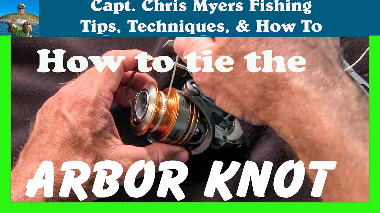 spooling-a-fishing-reel-arbor-knot-youtube