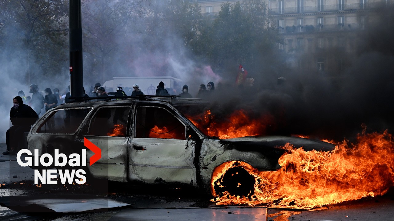 "The cost of living is too high": Students, workers rally across France