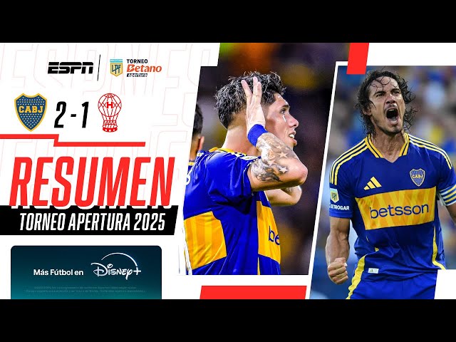 CAVANI Y PALACIOS LE DIERON AL XENEIZE SU PRIMER TRIUNFO EN EL TORNEO | Boca 2-1 Huracán | RESUMEN