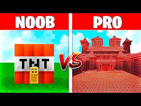 Minecraft NOOB Vs PRO: SUPER CASA De TNT En MINECRAFT 