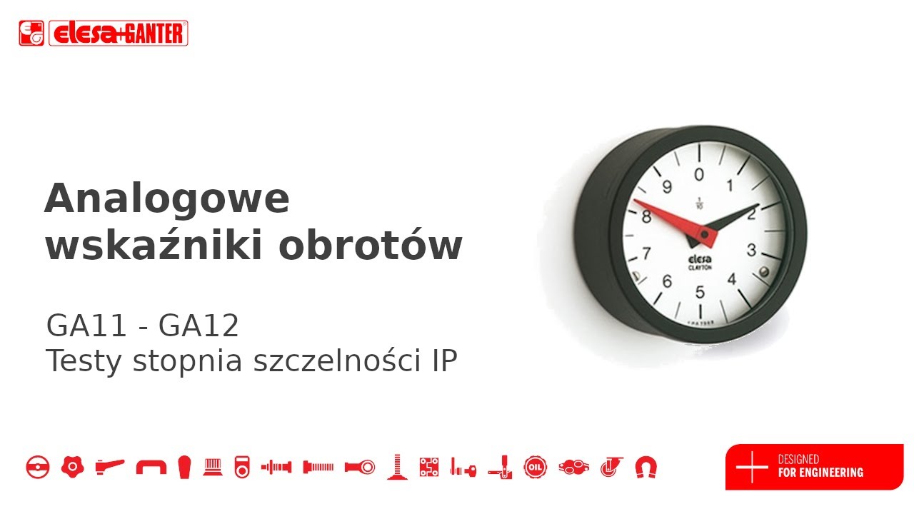 Analogowe wskaźniki obrotów z napędem grawitacyjnym - GA11 GA12 (Testy stopnia szczelności IP) video