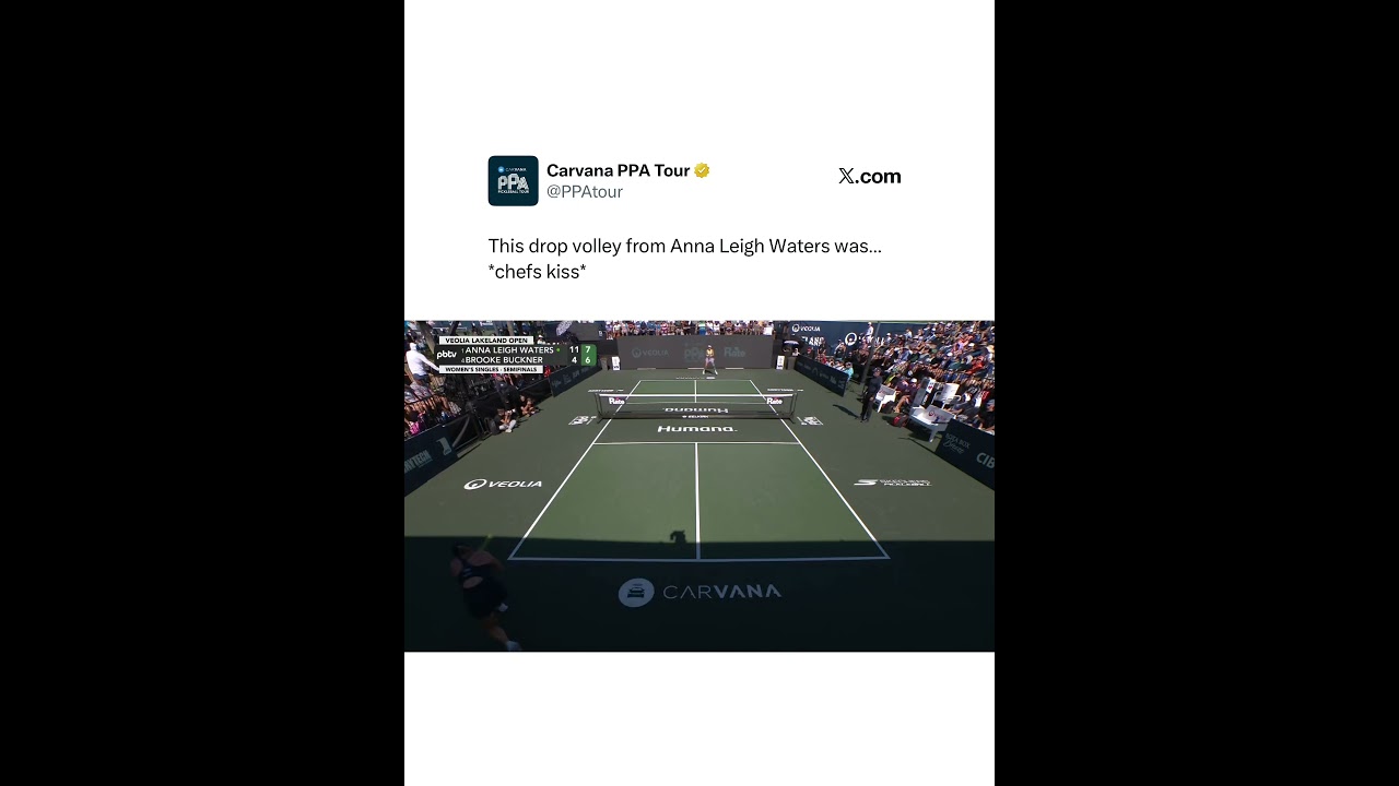 A perfect pickleball shot from Anna Leigh Waters 😧