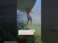 Australian family fights to hold down caravan shelter during storm #Shorts  - 00:24 min - News - Video