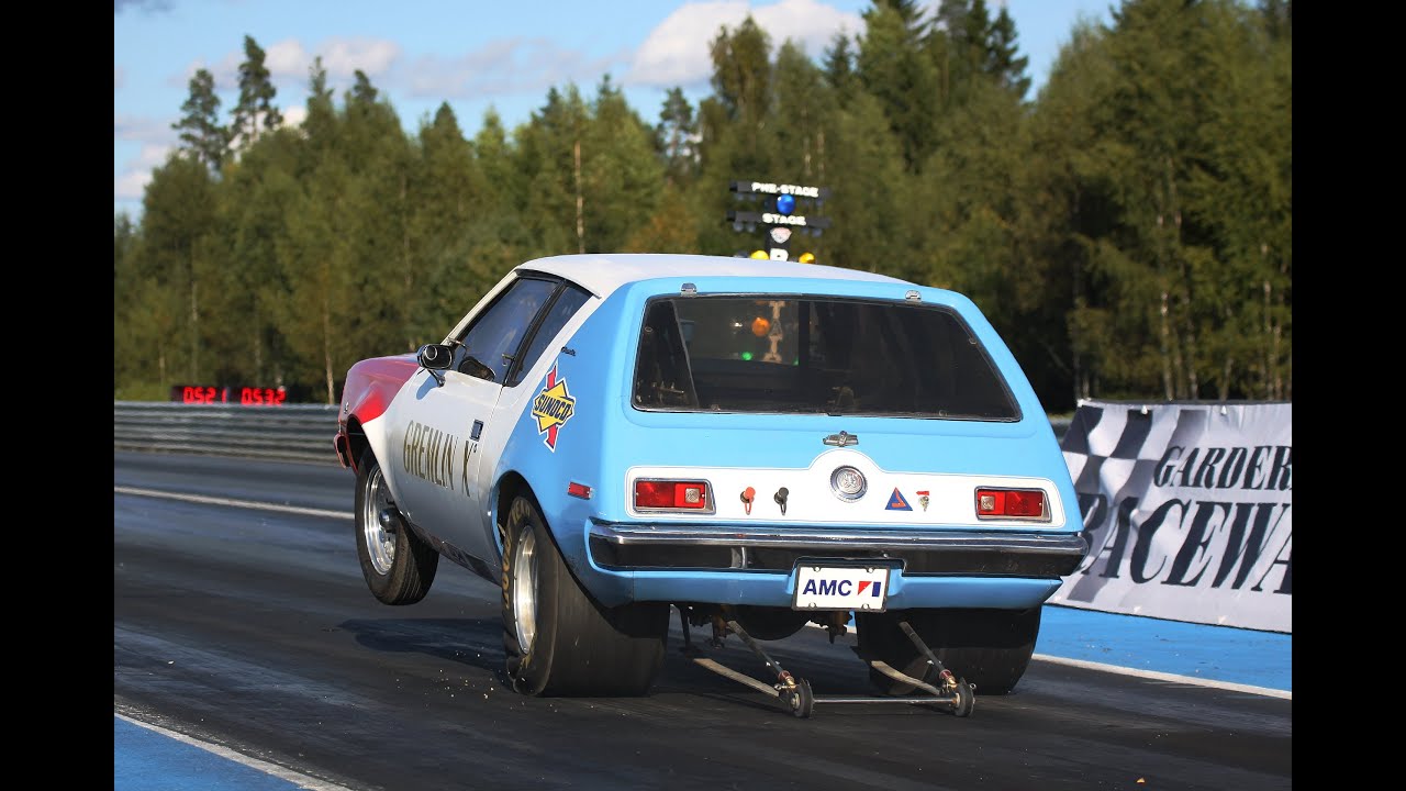 Dragrace AMC Gremlin X 401 Gardermoen Raceway 2013 - YouTube