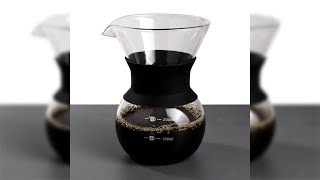 Pratinjau video produk One Two Cups Coffee Server Chemex Drip Pour Over Borosilicate Glass 600ml - SE111