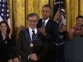 AP-Obama presents highest US civilian award to Spielberg, 16 others