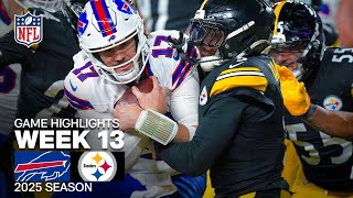 Buffalo Bills vs Pittsburgh Steelers Game Highlights | 2025 NFL Season Week 13