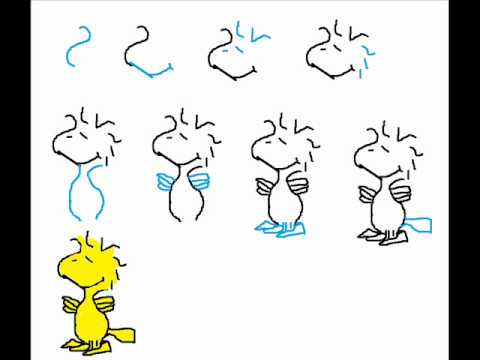 How To Draw Woodstock The Bird Step By Step Drawing Tutorial - YouTube