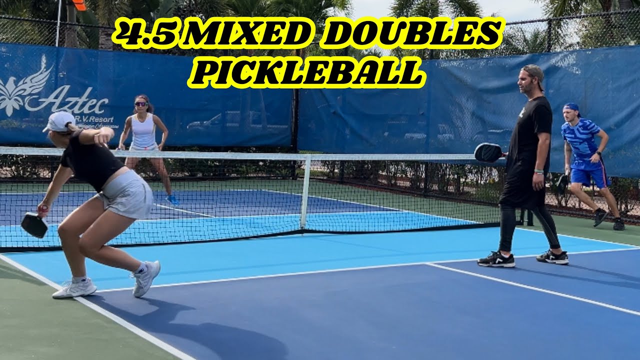 4.5 Mixed Doubles Pickleball | Matt & Hayley vs Fab & Steve | Aztec RV Resort | Game 2 | Margate FL