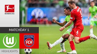 VfL Wolfsburg — 1. FC Heidenheim 2-0 | Highlights | Matchday 1 – Bundesliga 2023/24