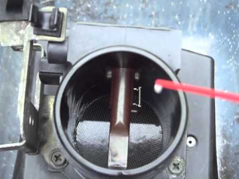 How to clean a mass air flow sensor nissan #6