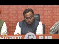 BJP National General Secretary Shri Vinod Tawde addresses Bihar NDA press conference at BJP HQ,Delhi