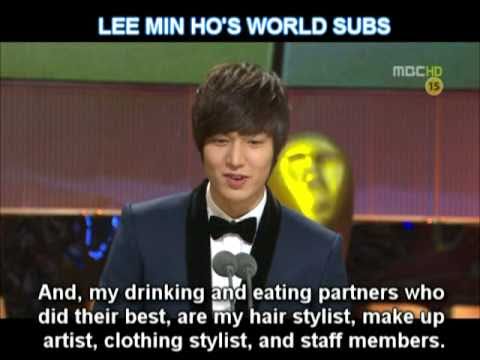 { ENG SUBS } 2010 MBC Drama Awards - Lee Min Ho Cuts