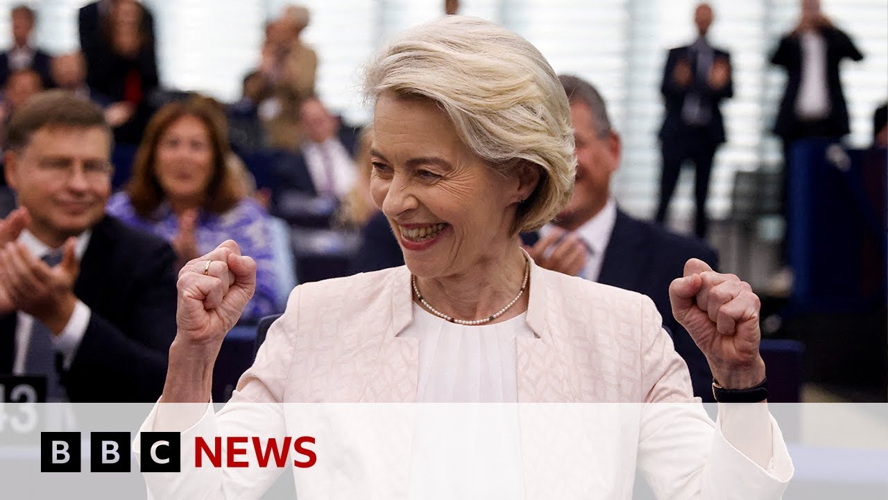 Ursula von der Leyen re-elected as European Commission president | BBC News