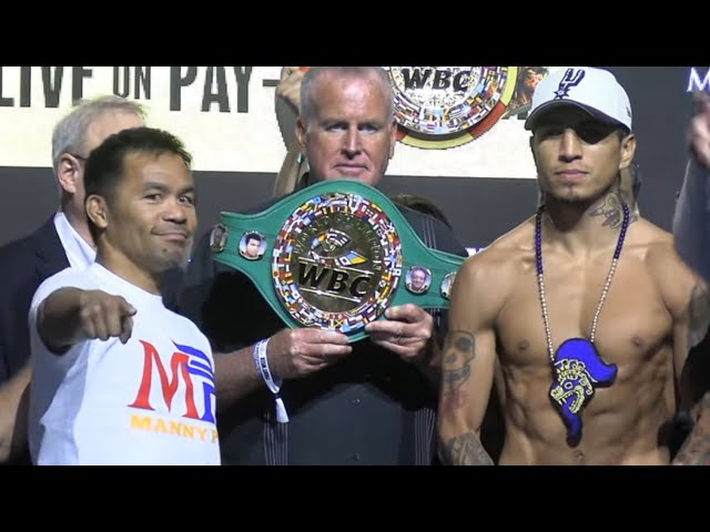 Manny Pacquiao vs Mario Barrios WEIGH-NS
