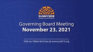 Governing Board Meeting - November 23, 2021