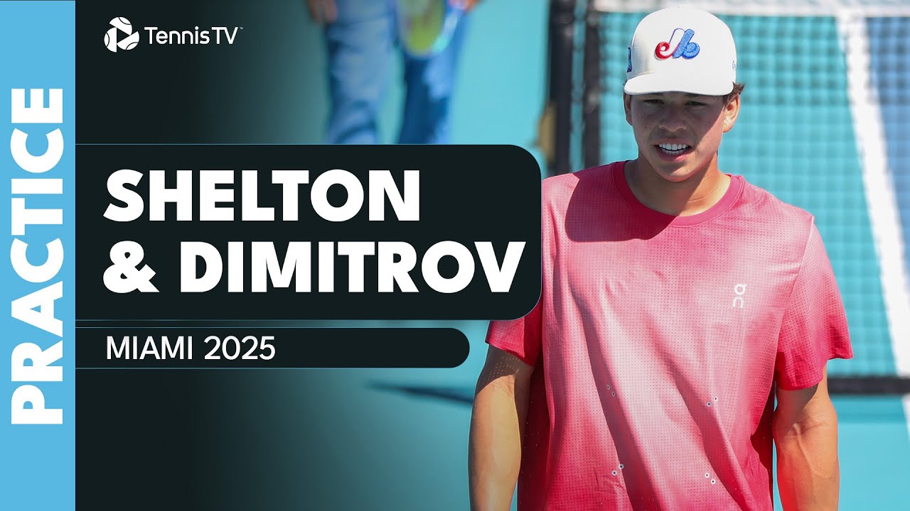 PRACTICE LIVE: Ben Shelton & Grigor Dimitrov Practice In Miami 🐬