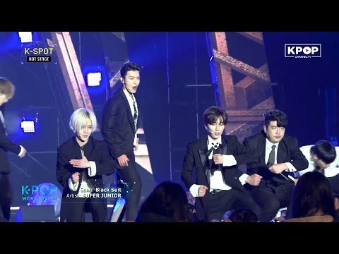 SUPER JUNIOR - Black Suit at K-POP World Festa 180224 #PyeongChang2018