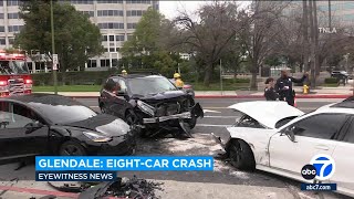 Eight-car crash in Glendale caused by driver who passed out due to medical emergency