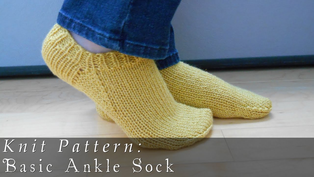 Basic Ankle Sock | Knit Pattern - YouTube