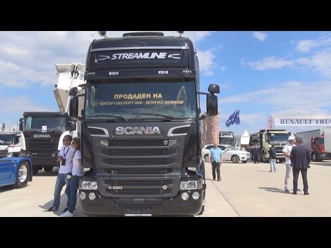 Scania R 580 Streamline Crown Edition Tractor Truck (2016) Exterior and Interior in 3D
