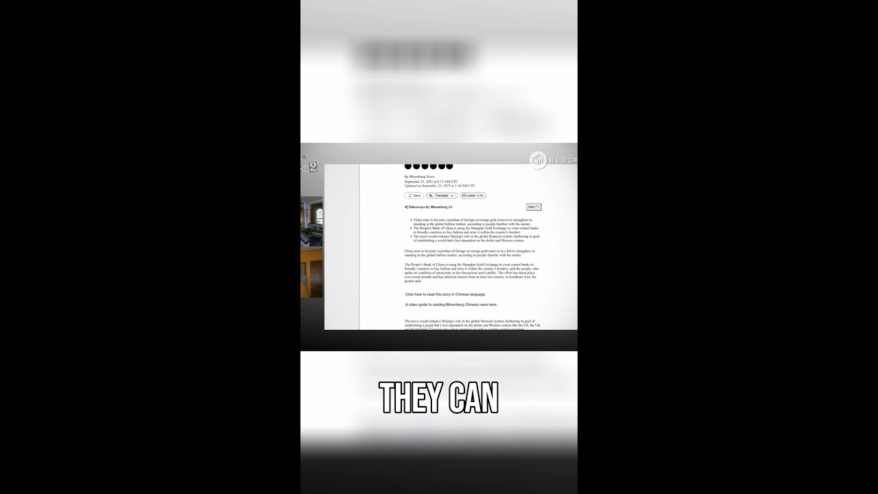 Gold is China’s Strategic Bet