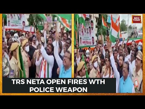 BJP slams act of Telangana Minister opening fire with cop’s service weapon during Tiranga Rally