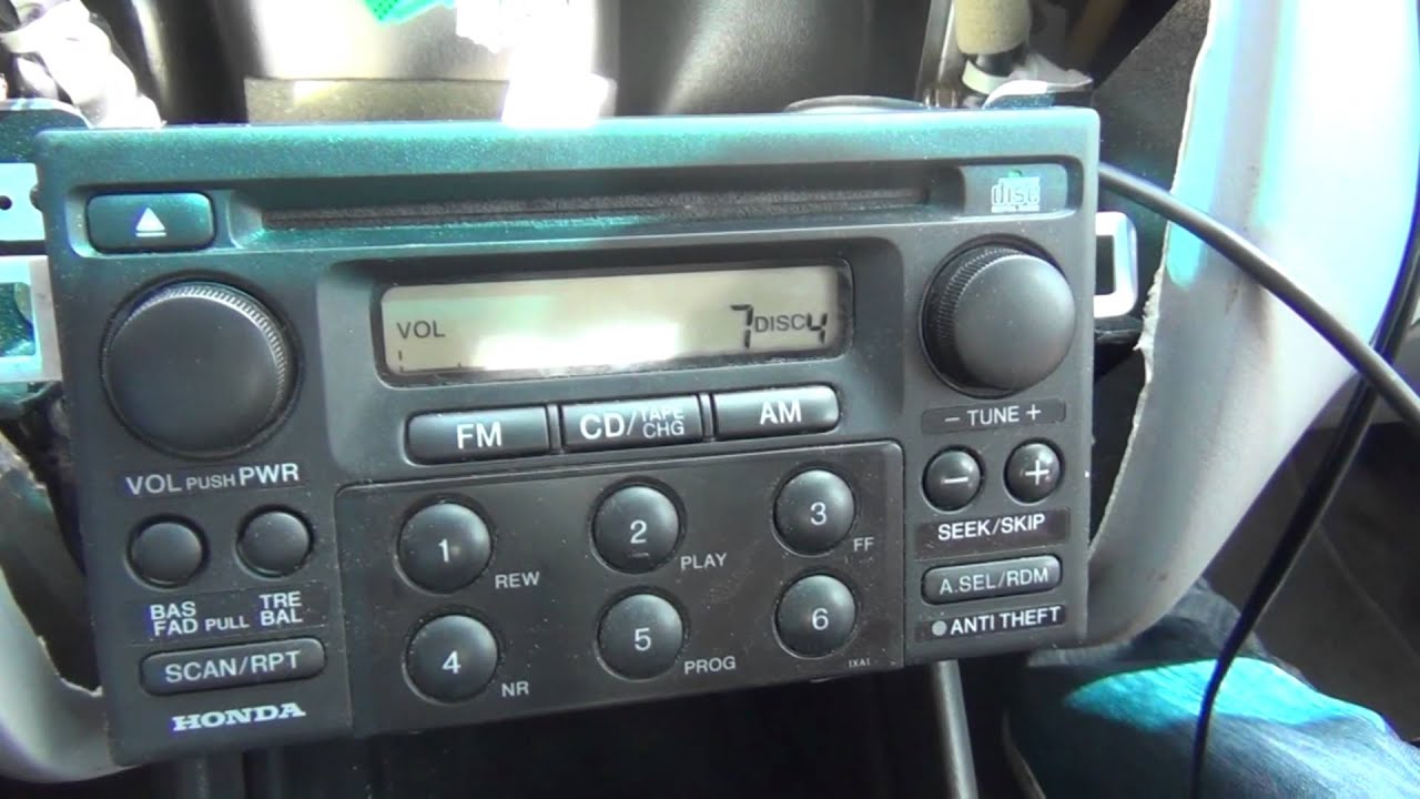 2001 Honda accord radio install #2