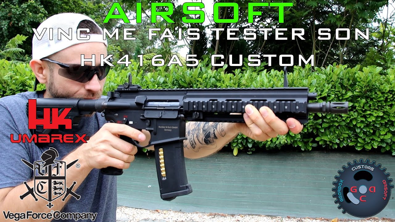 AIRSOFT - VINC ME FAIS TESTER SON HK416A5 FULL CUSTOM (On dirai une perceuse) Feat Vinc GCA & LADD.