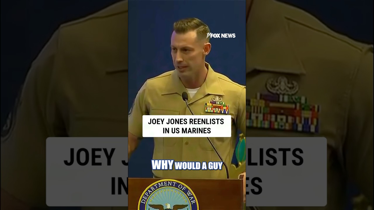 Joey Jones reenlists as US Marine #shorts #foxnews #news