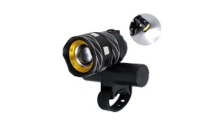 Pratinjau video produk TaffLED Lampu Depan Sepeda Rechargeable LED CREE XML-T6 Waterproof - ZK30