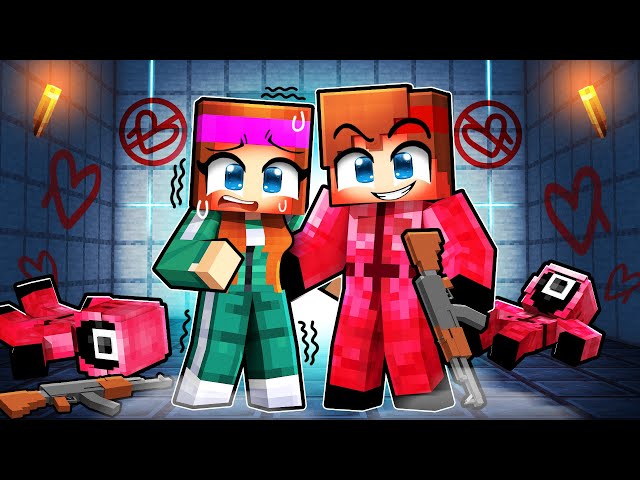 Un AMOUR INTERDIT entre une JOUEUSE et un GARDE de Squid Game sur Minecraft !