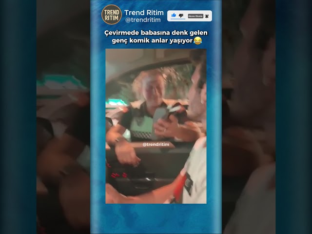 Polis Çevirmesinde Babasına Denk Gelen Genç 😁😆